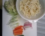めんつゆで簡単焼きうどん☆作り方1写真
