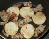 山芋と豚バラ肉のバター焼き作り方4写真
