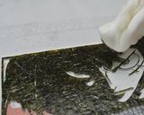 αオブ海苔で簡単モノクロキャラ弁シート作り方5写真