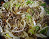 ランチ◎簡単♪牛こまと葱☆すき焼き風牛丼作り方4写真