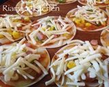 餃子の皮でパリパリ簡単ピザ風♪作り方7写真