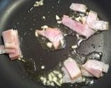 ＊ホットミルク＊鮭とベーコンの温かパスタ作り方3写真