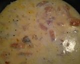 ＊ホットミルク＊鮭とベーコンの温かパスタ作り方5写真