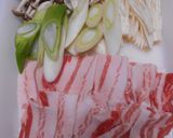 豚ばら肉・豆腐・長ねぎ・入り5点鍋作り方2写真