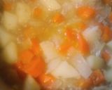 ホットミルク挽き肉とエビ入り野菜スープ作り方4写真