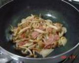 しめじとベーコンの和風クリームパスタ作り方4写真