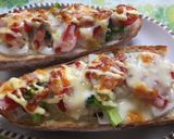 フランスパンの野菜チーズ焼き作り方8写真