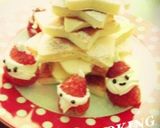苺サンタとクリスマスツリーのホットケーキ作り方10写真