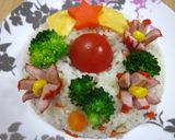 クリスマス☆.*･華やかリース型ピラフ作り方7写真