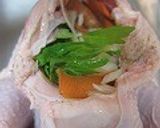 丸鶏のローストチキン☆簡単・皮パリパリ作り方3写真