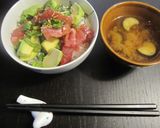 マグロとアボガドの胡麻油入りだれの丼作り方7写真