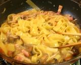 ■きのことベーコンのホットミルクパスタ■作り方6写真