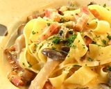 ■きのことベーコンのホットミルクパスタ■作り方8写真
