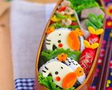 丸い型からカラフルゾウさん(キャラ弁に）作り方6写真