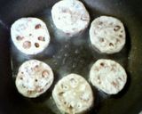 大葉が香る*蓮根の挽肉はさみ照り焼き作り方6写真
