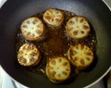 大葉が香る*蓮根の挽肉はさみ照り焼き作り方8写真