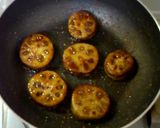 大葉が香る*蓮根の挽肉はさみ照り焼き作り方9写真
