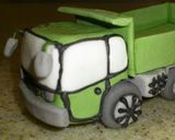 ショベルカー★デコケーキ(覚書)作り方1写真