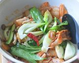 青梗菜と豚バラのキムチ炒め♪作り方5写真
