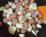 コロコロウインナーとお豆のピリ甘炒め作り方3写真
