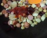 コロコロウインナーとお豆のピリ甘炒め作り方4写真