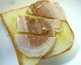葱・焼き豚・塩昆布のレモン風味トースト作り方2写真