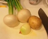 昆布出汁で少し和風　蕪のムース作り方1写真