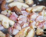 ✿鶏肉と椎茸の溫♥ミルクスープパスタ✿作り方4写真