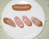 キャラ弁♪ウィンナーで天使ちゃん作り方2写真