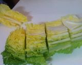 豚バラ肉と魚介類と野菜の重ね鍋作り方2写真