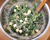 ほうれん草とチーズの特製ごまだれ和え⭐作り方4写真