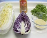 紫キャベツと白菜のサラダ・クスクス添え作り方1写真