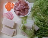 鶏がらスープで簡単♪白菜のお雑煮作り方1写真