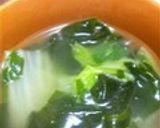 白菜とワカメの中華スープ作り方13写真