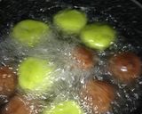 チョコと抹茶のやわらか白玉ホットミルク作り方5写真