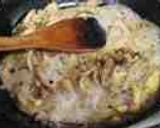 きのことサーモンのミルクパスタ作り方4写真
