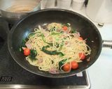生ハムパスタ　ほうれん草入　手抜きだけど作り方6写真