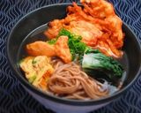 ♪年越しそば餅入りエビエビかきあげのせ♪作り方8写真
