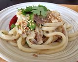 青椒肉絲（チンジャオロース）風焼きうどん作り方13写真