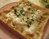 カレー風味の酒かす白葱トースト作り方3写真
