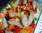チーズ＆ソーセージで簡単野菜のオーブン焼作り方3写真