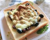 黒豆×ラムレーズンのチーズトースト作り方5写真