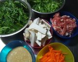 ♬豚肉と春菊の味噌マヨ炒め♫作り方2写真