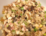 お正月料理リメイク煮しめと豚の角煮炒飯作り方2写真