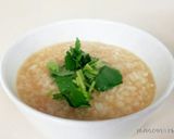 鳥とほうれん草の中華粥作り方6写真