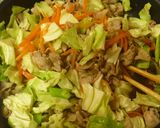 簡単お酢がきいた豚肉とキャベツの炒め煮☆作り方10写真