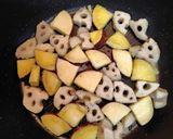 さつまいもとれんこんの胡麻だれポン酢焼き作り方3写真