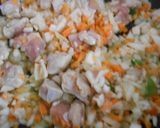鶏肉と春の七草のチャーハン作り方7写真