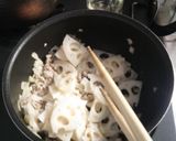 ひき肉とれんこん。作り方3写真