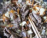 残り野菜と牛肉の炒め物作り方3写真